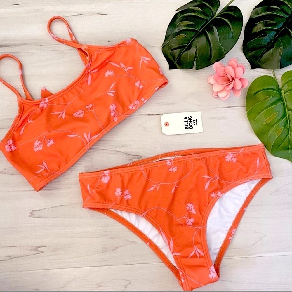 🌴 Billabong ☀️ Le Roots Girls’ Floral Bikini 👙